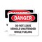 Signmission Do Not Leave Vehicle Unattended While, 7 in W x Rectangle, Vinyl Decal OS-2PACK-DS-D-57-L-2066 - alternate 1